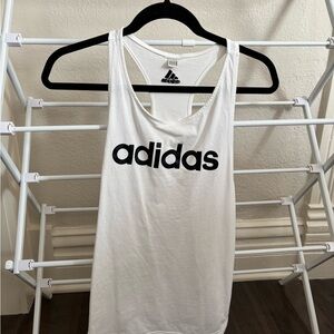 Adidas White and Black Tank Top